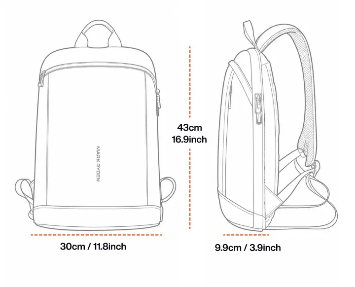 Mark Ryden Slim Laptop Backpack Specifications