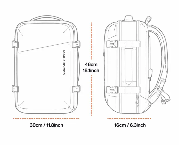 Mark Ryden Compression Travel Backpack Specification